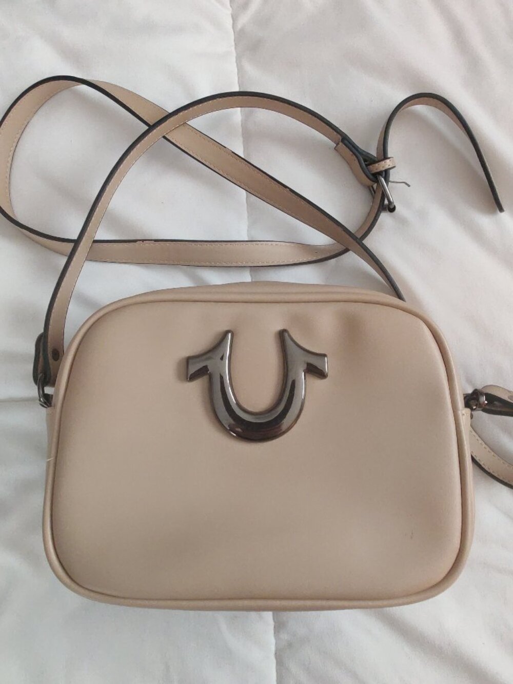 True Religion Cross Body Purse with Silver/Gunmetal Gray Hardware